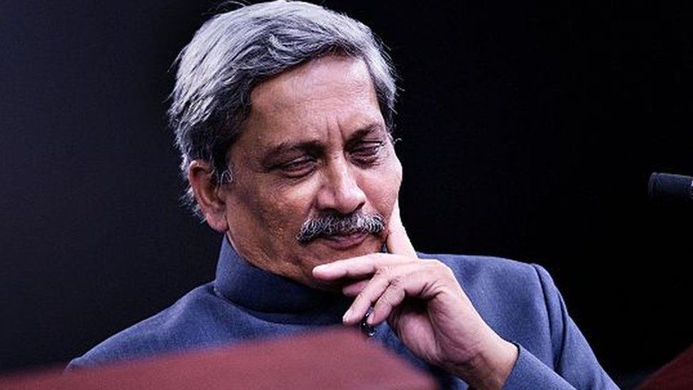 Manohar Parrikar attends a press conference at the Pentagon on August 29, 2016 in Washington, DC.