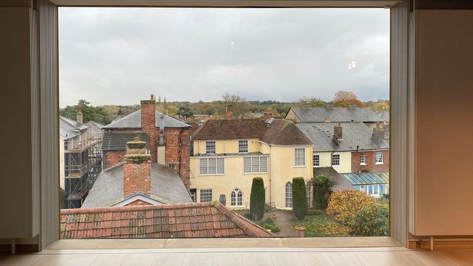 View of Sudbury from Gainsborough House gallery