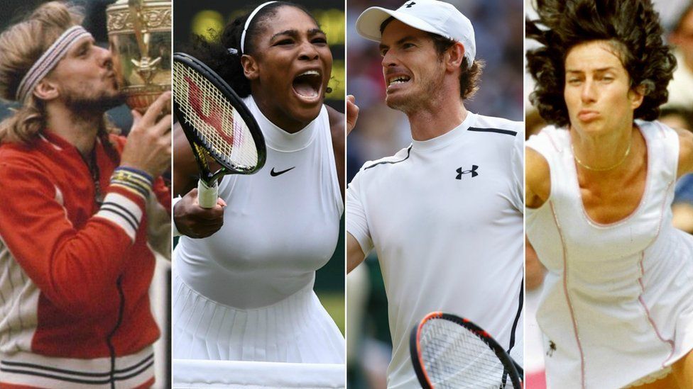 Bjorn Borg, Serena Williams, Andy Murray, Virginia Wade