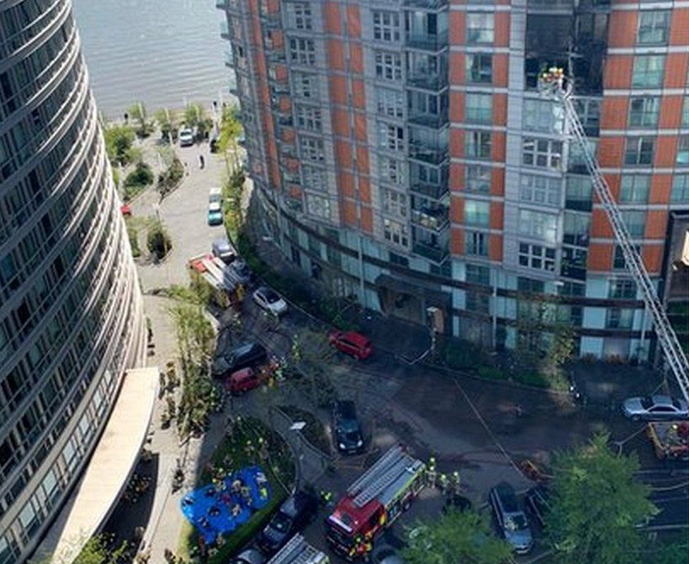New Providence Wharf fire in 2021
