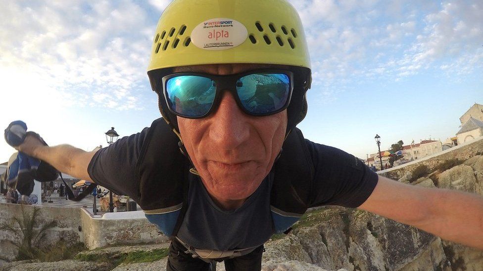 Dominik Loyen jumping in Portugal Nov 18