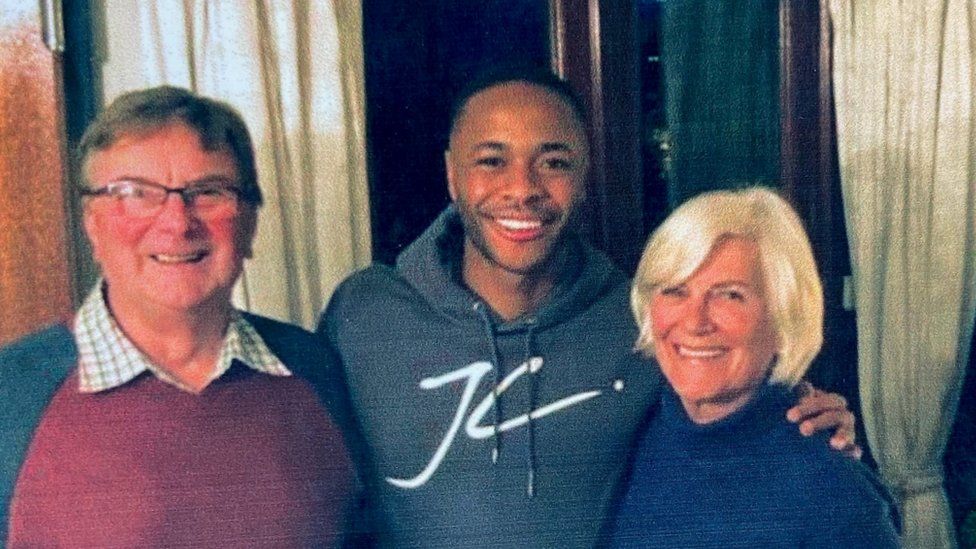 Peter Reeves, Raheem Sterling and Sandra Reeves