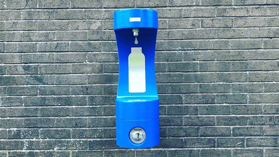 New water fountain at Romilly Park, Barry