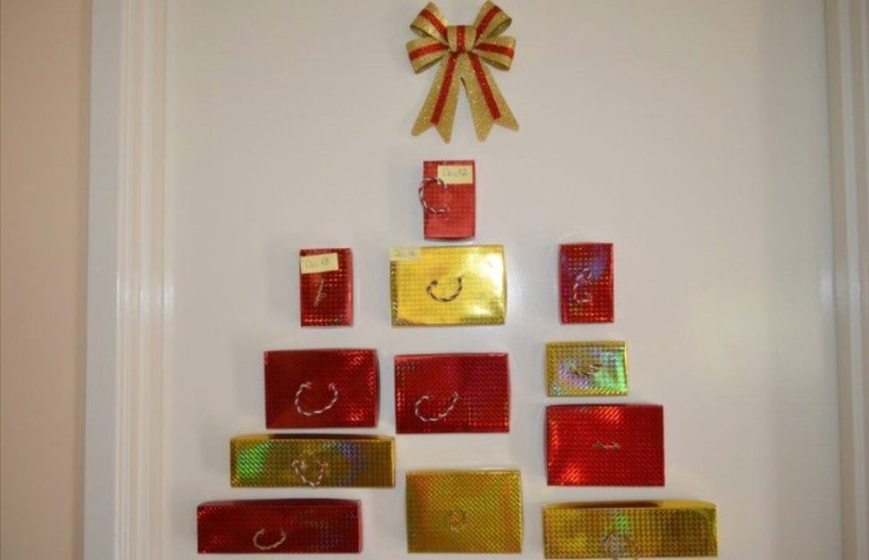 Julie's colourful advent boxes