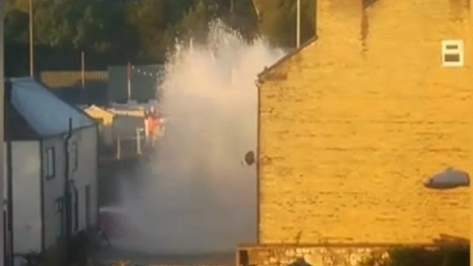 Water main burst