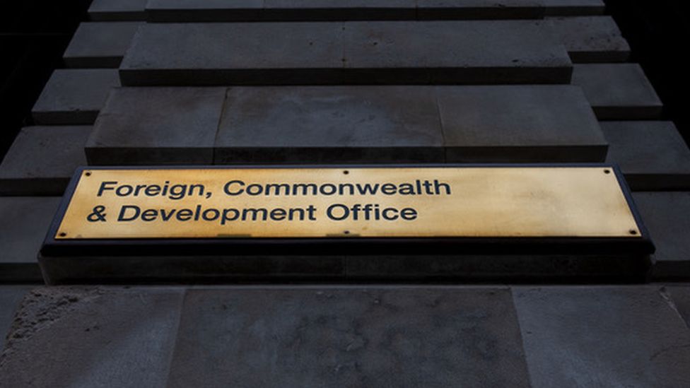 The Foreign, Commonwealth and Development Office sign