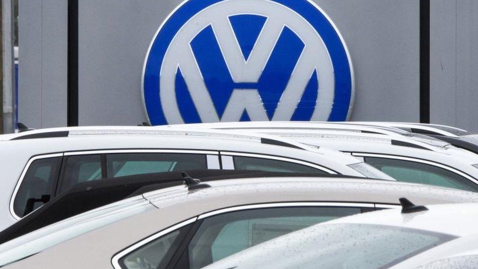 VW logo and cars