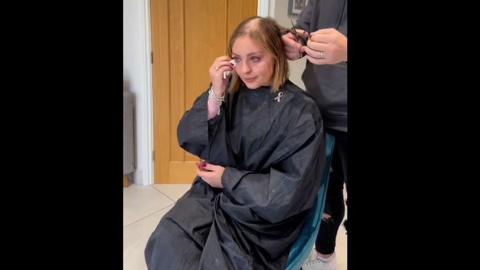 Cancer strictly come dancing s amy dowden shaves head bbc news