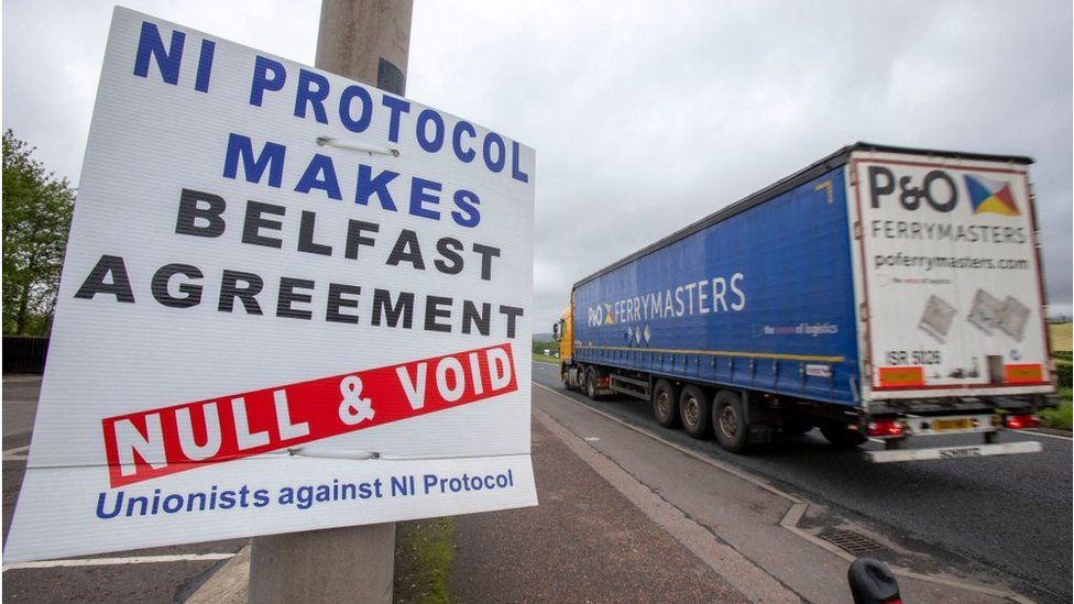 NI protocol protest sign