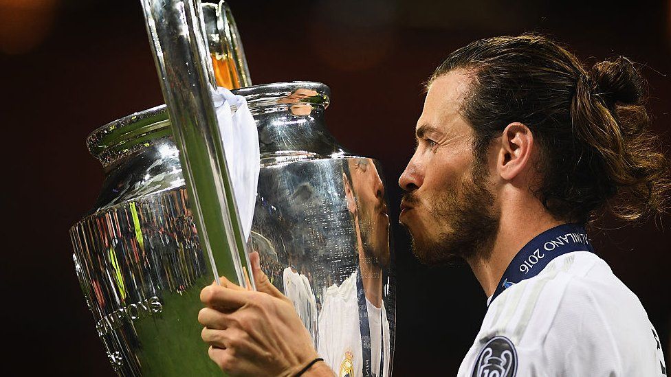 Gareth Bale and Champions League trophy