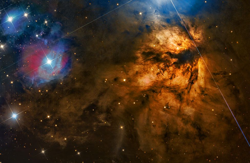 An astronomy image by Steven Mohr showing NGC 2024 - Flame Nebula