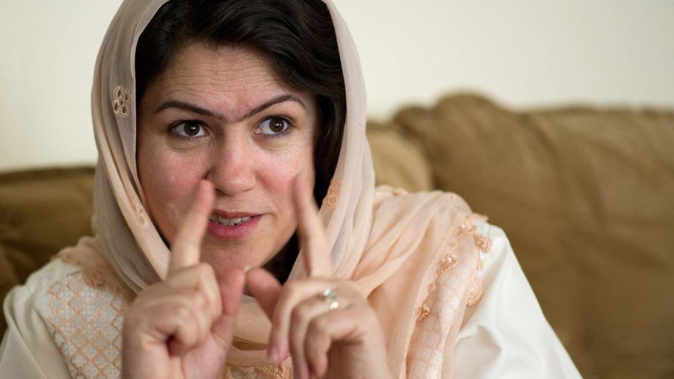 l Fawzia Koofi talks during an interview in Kabul