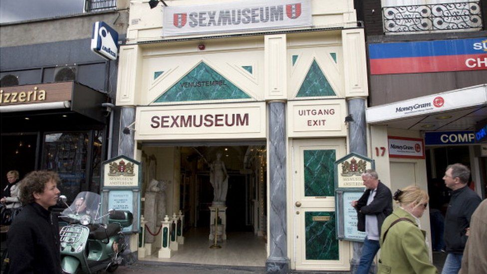 A picture of the Sex Museum in Amsterdam