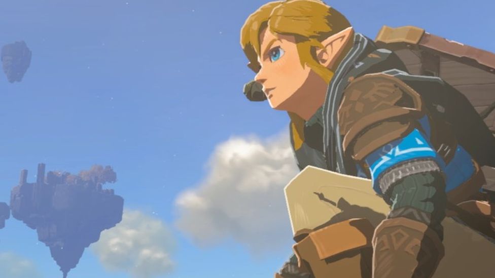 Close up of Legend of Zelda character Link