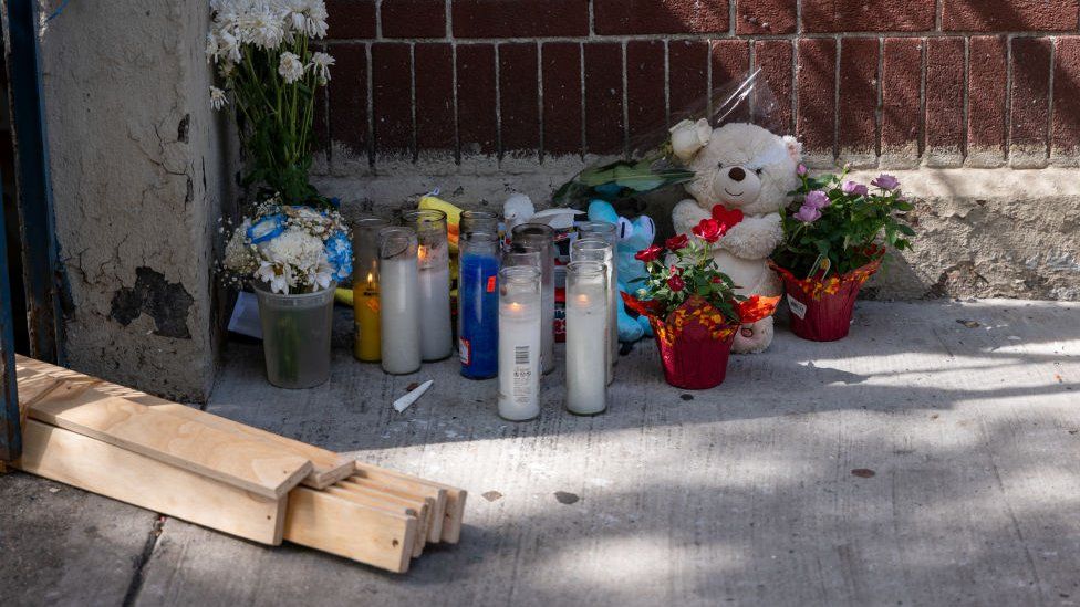 A memorial for Nicholas Dominici who died of suspected fentanyl poisoning