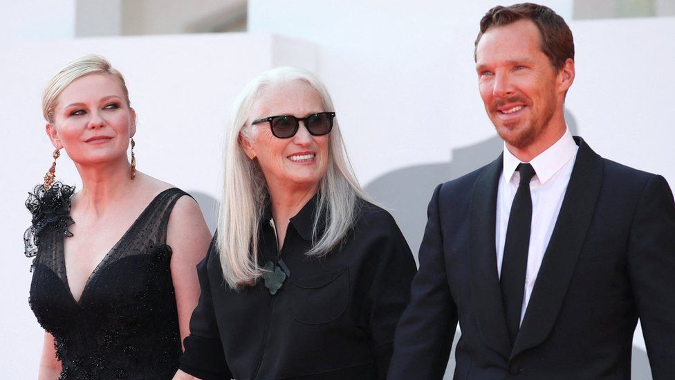 The Power of the Dog stars Kirsten Dunst and Benedict Cumberbatch director Jane Campion