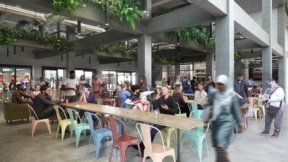 Artists impression of plans for Rotherham markets complex