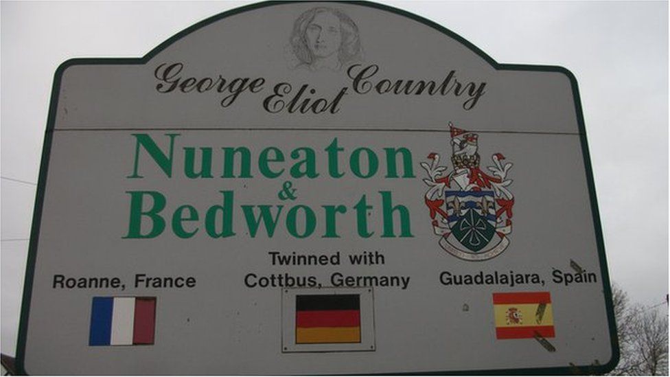The sign for Nuneaton