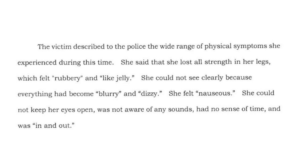 Cosby victim 'paralysed' by drugs during alleged assault BBC News