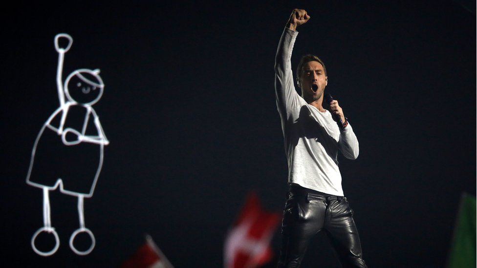 Mans Zelmerlow at the Eurovision Song Contest 2015