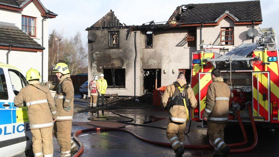 One person taken to hospital after fire in Muir of Ord BBC News