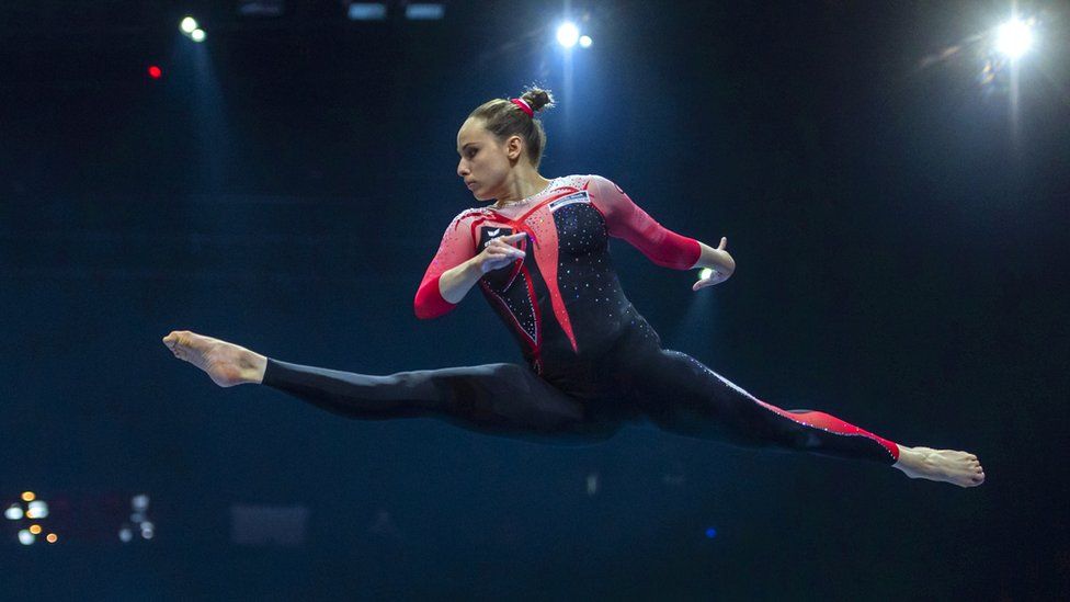 female gymnast leotard