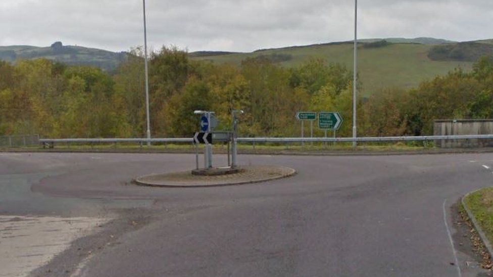 Cemmaes Road roundabout, Powys