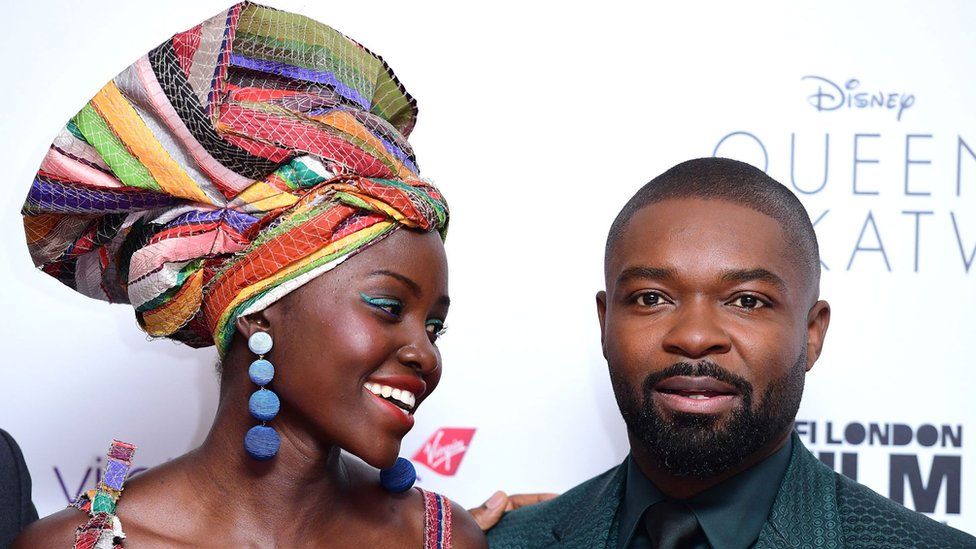 Lupita Nyong'o and David Oyelowo at the BFI London Film Festival screening of Queen Of Katwe