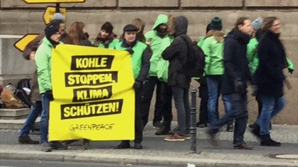 Немецкие протестующие против угля, Берлин, ноябрь 2018 г.