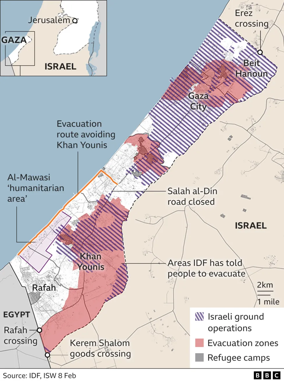 Guerra Israel-Gaza: Estados Unidos dice que no respaldará una ofensiva no planificada en Rafah.