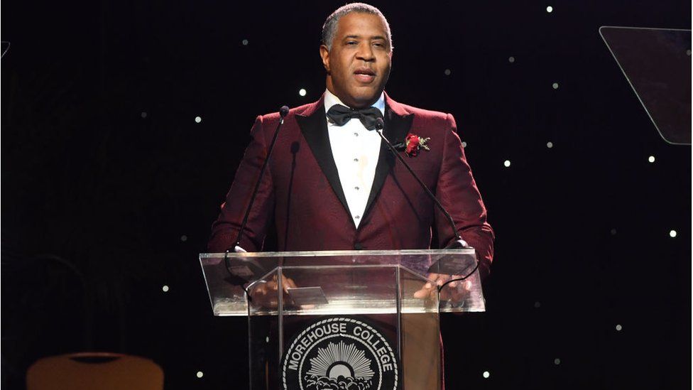 ATLANTA, GA - FEBRUARY 17: Robert F. Smith, Founder, Chairman and CEO Vista Equity Partners speaks onstage Morehouse College 30th Annual A Candle In The Dark Gala at The Hyatt Regency Atlanta on February 17, 2018 in Atlanta, Georgia. (Photo by Paras Griffin/Getty Images)