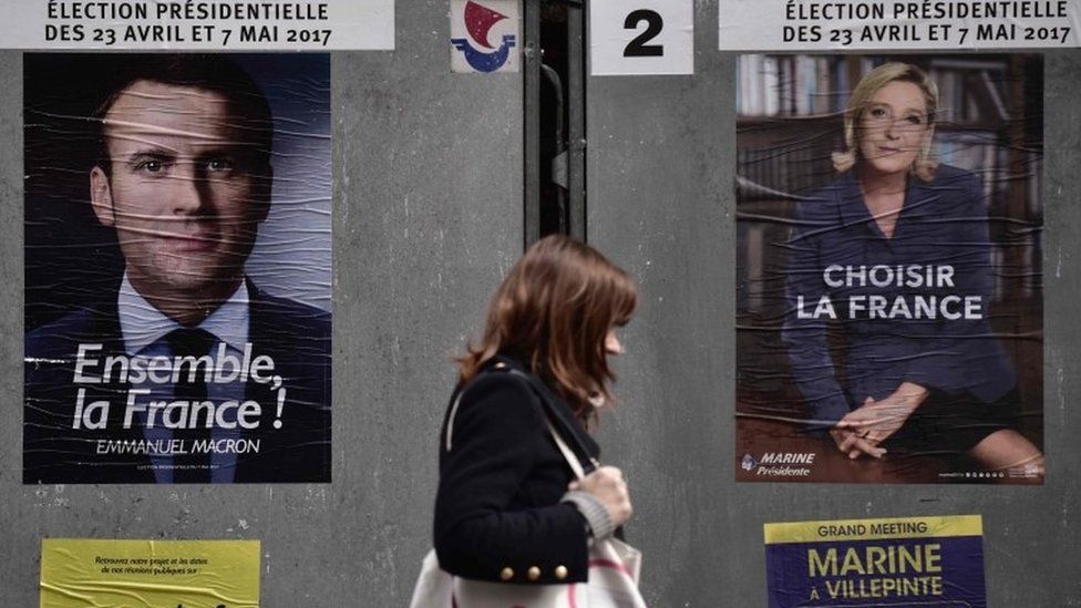 French election posters, 28 April