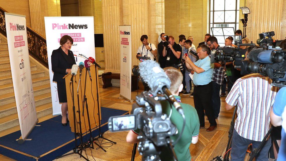 Arlene Foster at PinkNews event