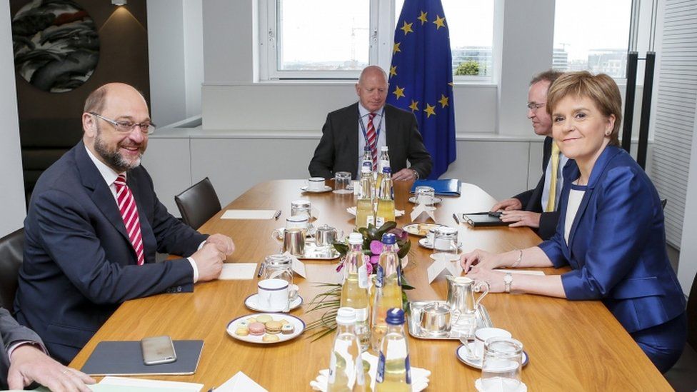 Nicola Sturgeon and Martin Schulz