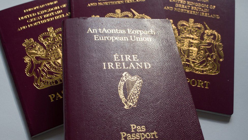 Irish and British passports