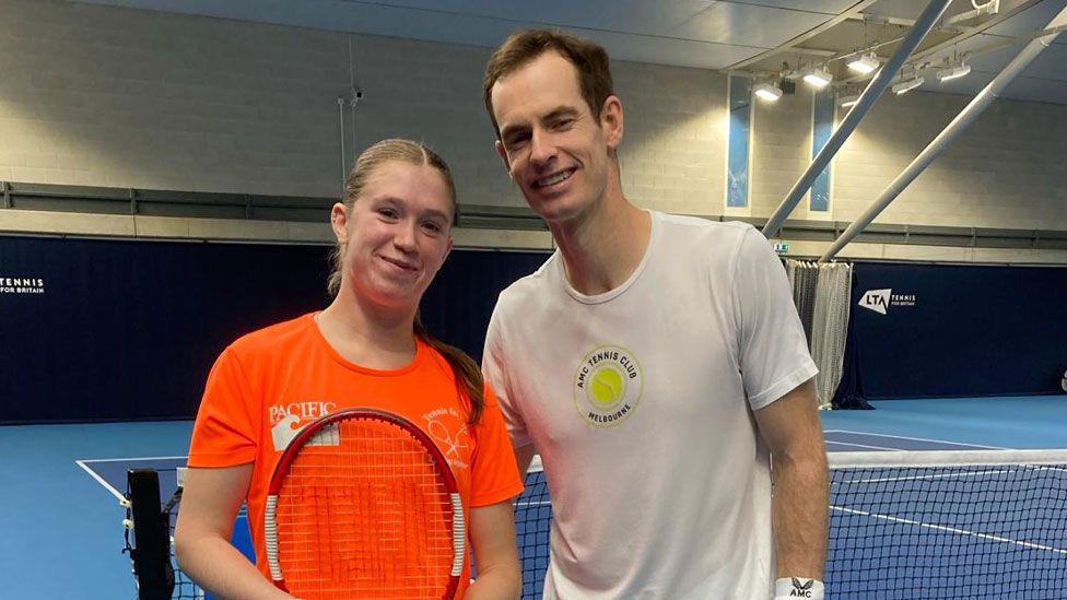 Georgia Routledge and Andy Murray