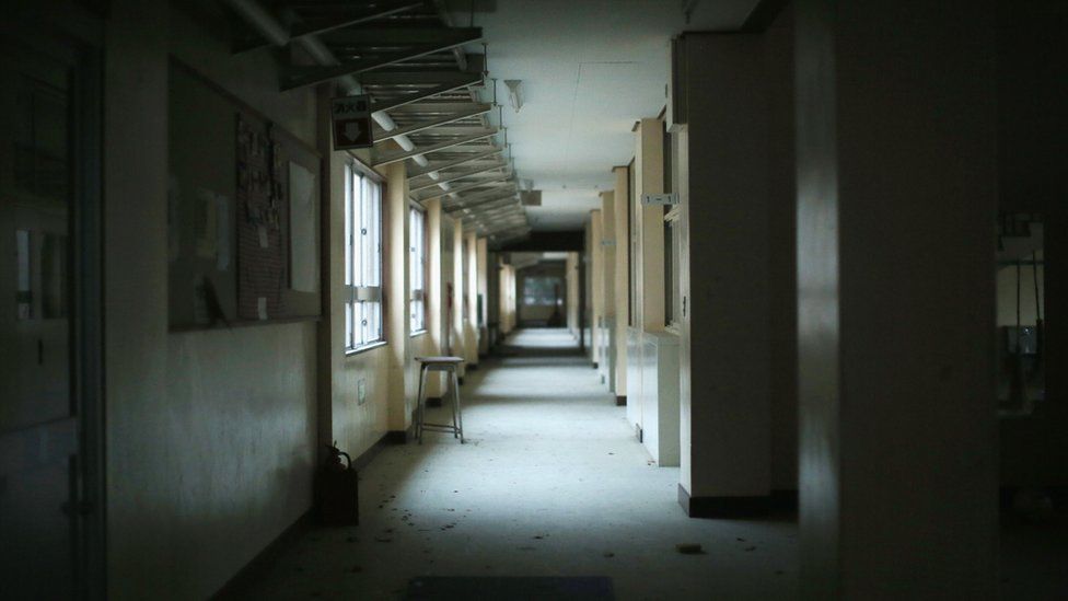 Inside a deserted school in the exclusion zone