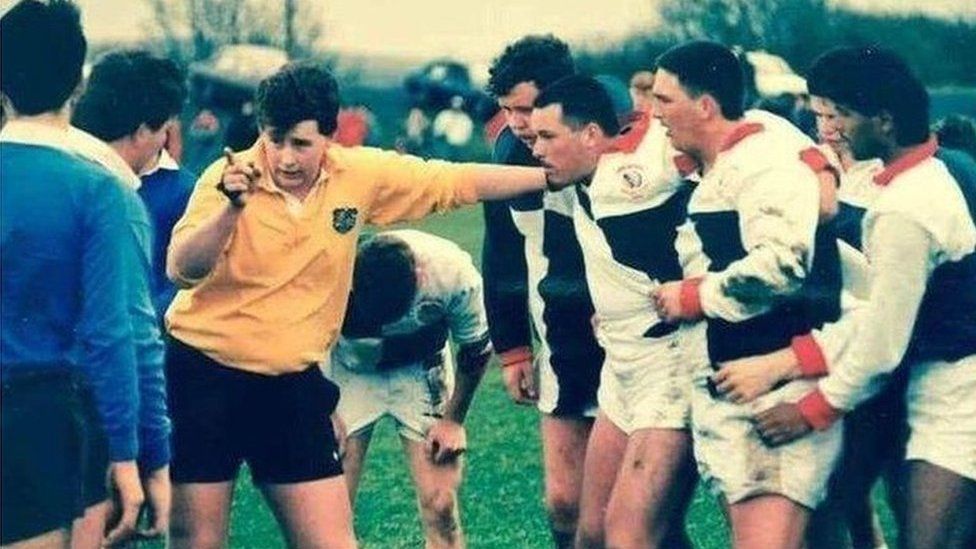 Nigel as a young referee