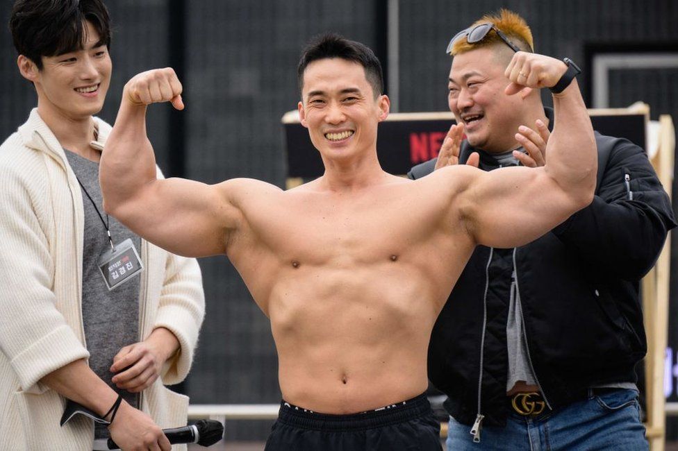 The contestants of Physical 100 posed for fans at an event in Seoul