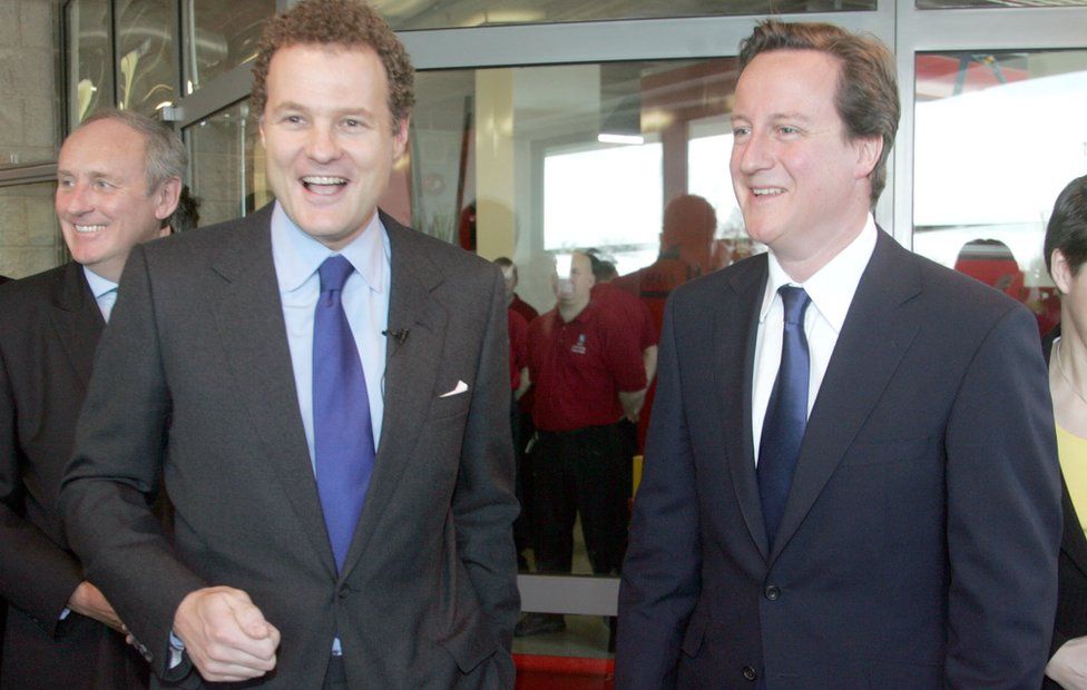 Lord Rothermere and David Cameron