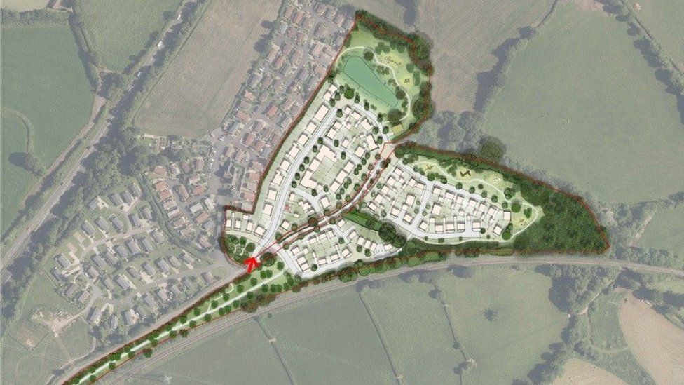 More than 100 homes planned for outskirts of Honiton BBC News
