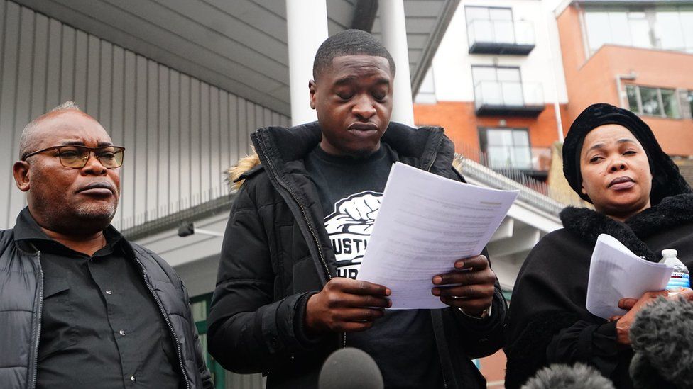 Chris Kaba's family speaking outside the inquest