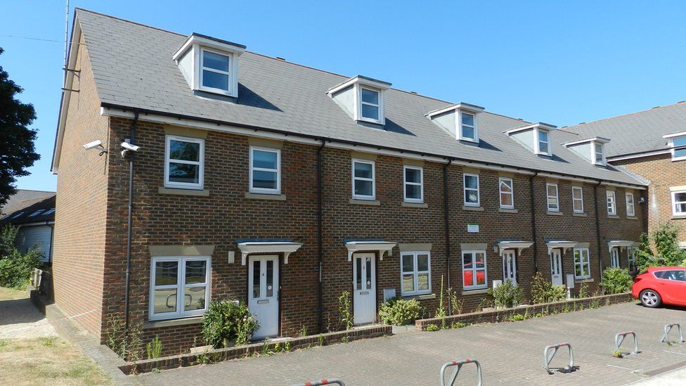 Houses in Parham Close, Canterbury, bought by the city council