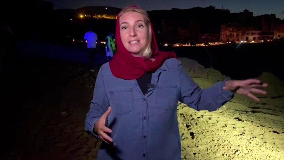 BBC correspondent arrives in flood-hit Derna