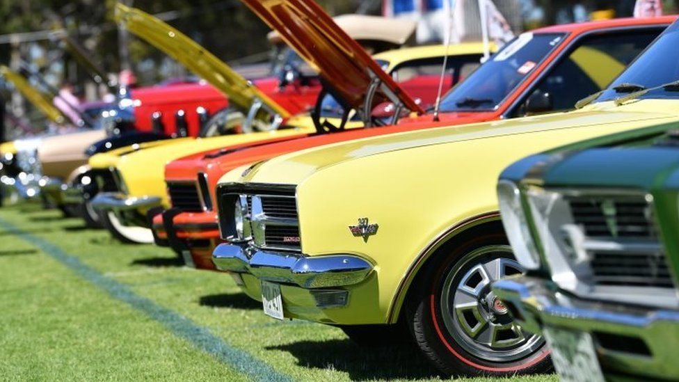A parade featuring classic Holden cars in Adelaide earlier this week