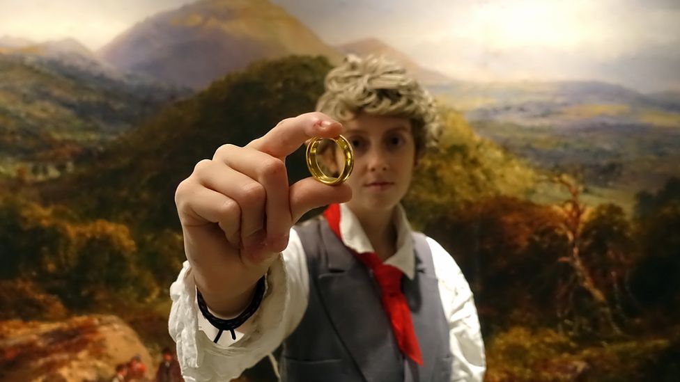 Bilbo with the One Ring