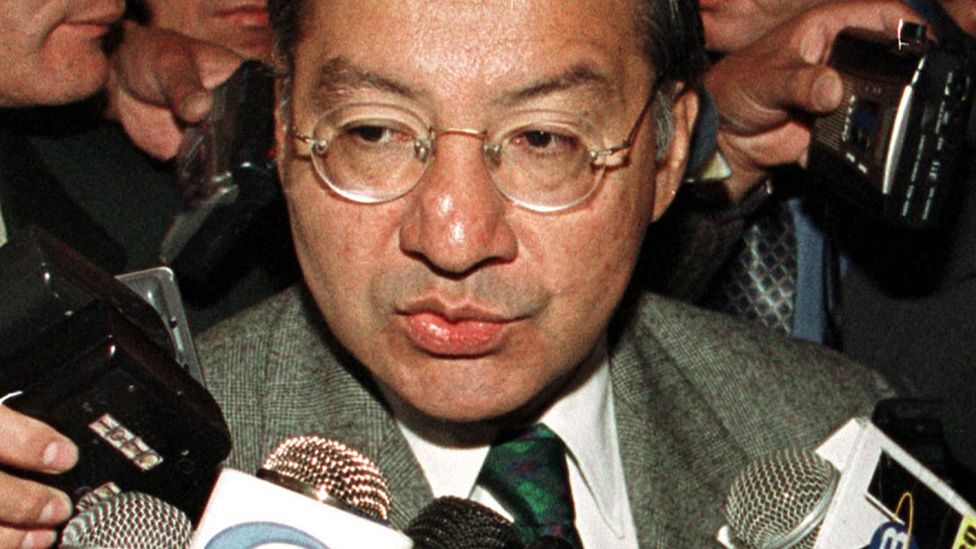 Former US ambassador to Bolivia, Victor Manuel Rocha, pictured in July 2001
