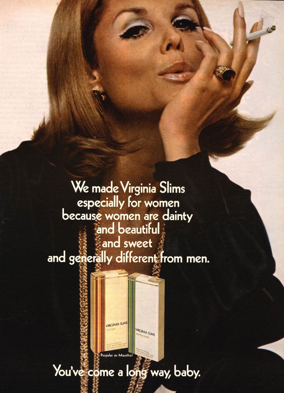 A Virginia Slims magazine advert from 1976