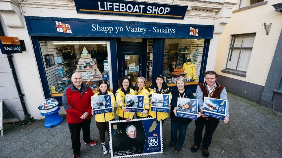 RNLI team outside Ramsey lifeboat shop