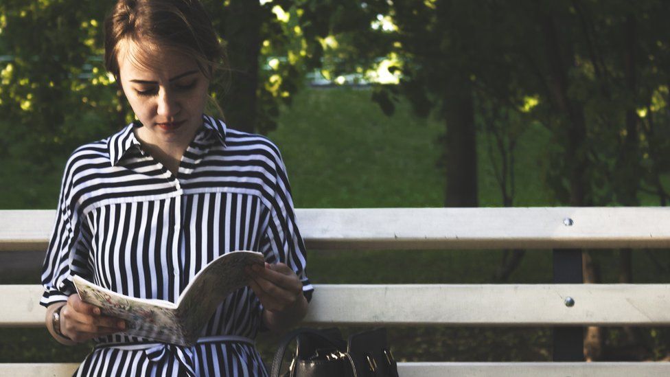 Teenager reading